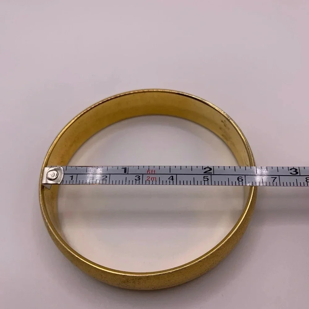 COPY - Classic Monet Gold  Plated Brushed Finished Bangle - Picture 6 of 6